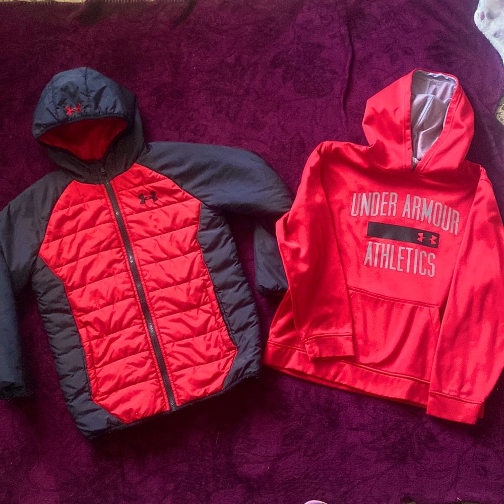 Under Armor winter coat and Hoodie